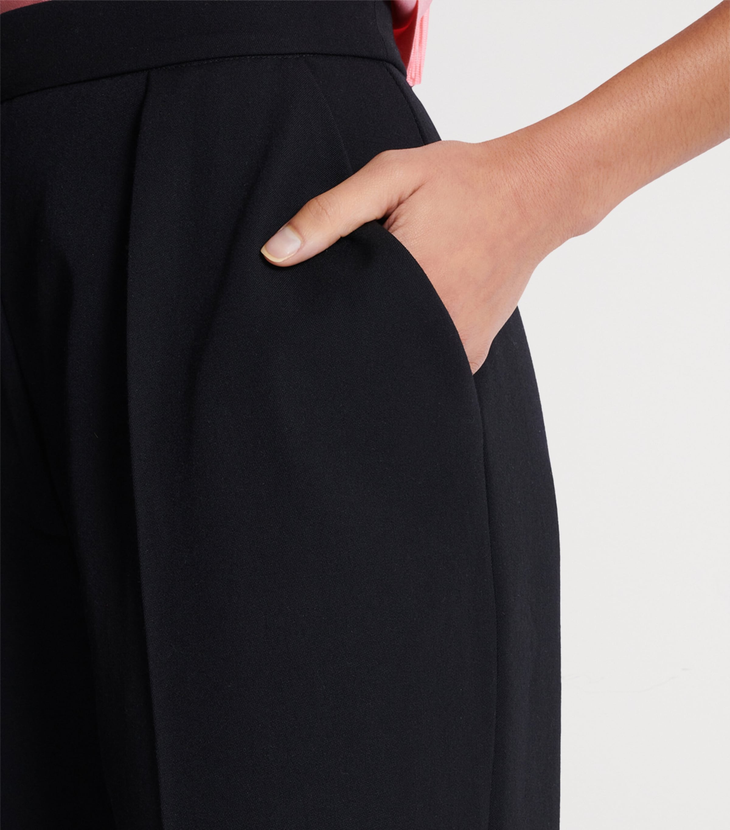 Wool Slim Tailored Trousers 0PA NOIR Image 6