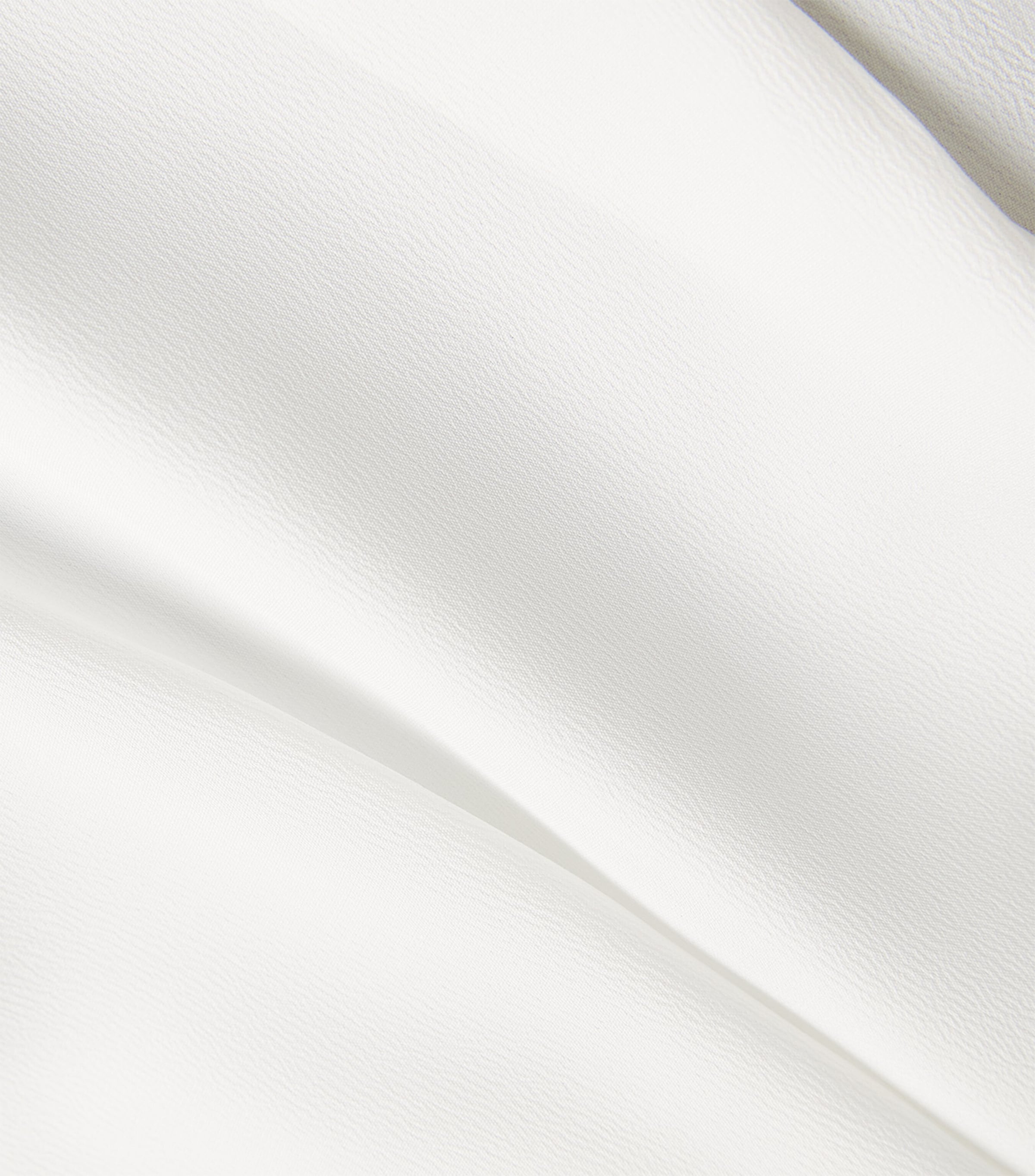 Crepe de Chine Scarf-Neck Shirt WHITE Image 5