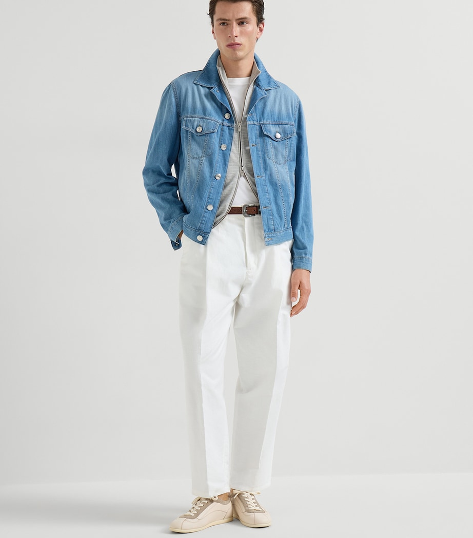 Brunello Cucinelli Mens Cashmere-Silk Cardigan Image 4