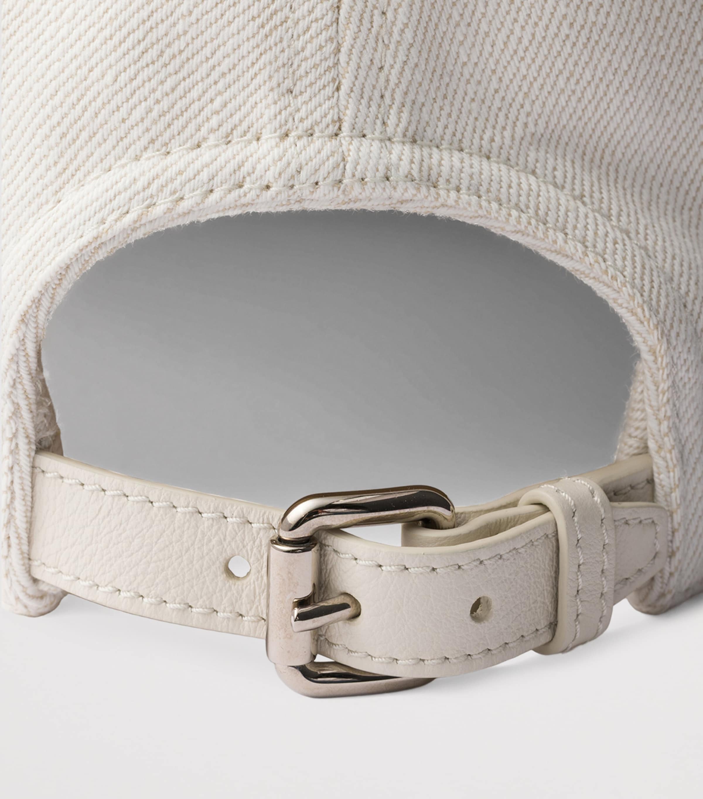 Prada Denim Baseball Cap White Image 2