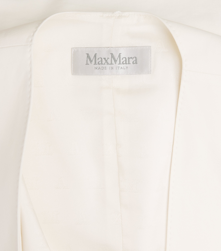 Cotton-Blend Tie-Front Waistcoat WHITE Image 5