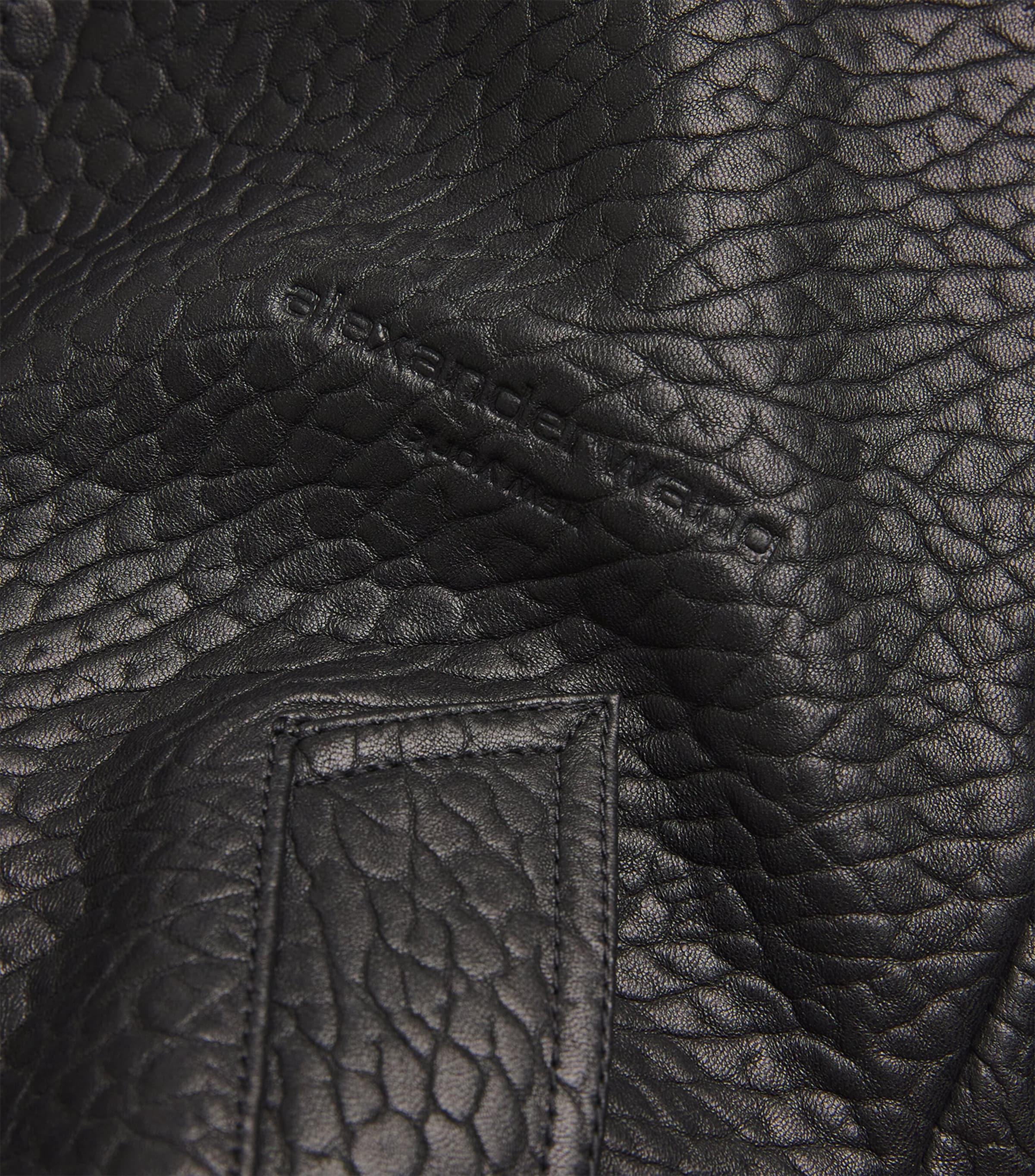 Lambskin Cropped Bomber Jacket 001BLACK Image 5