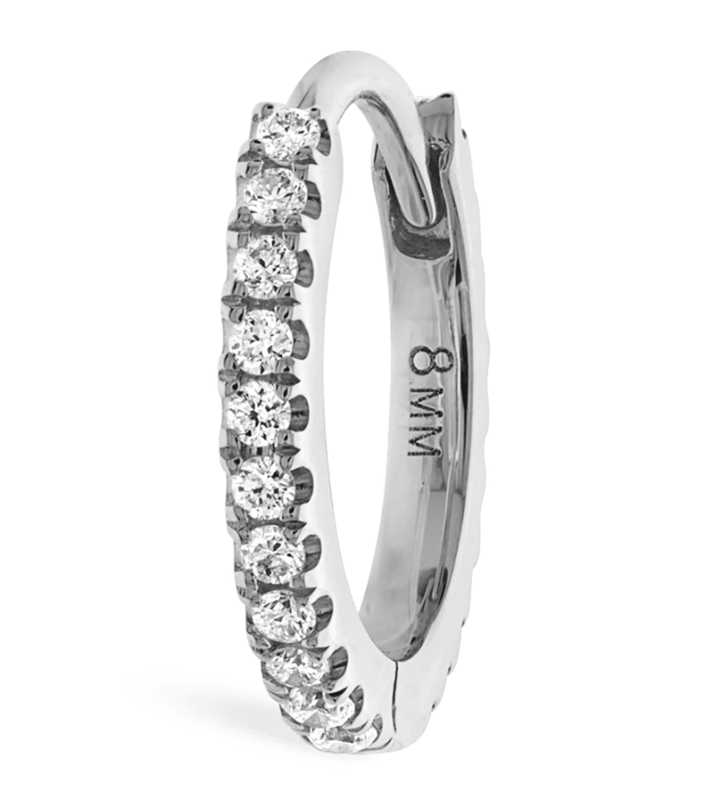 Maria Tash Diamond Eternity Single Hoop Earring (8mm) | Fine Jewellery | Fine Earrings | Hoop Earrings | Men Accessories | Jewellery | Earrings | Designers | Maria Tash