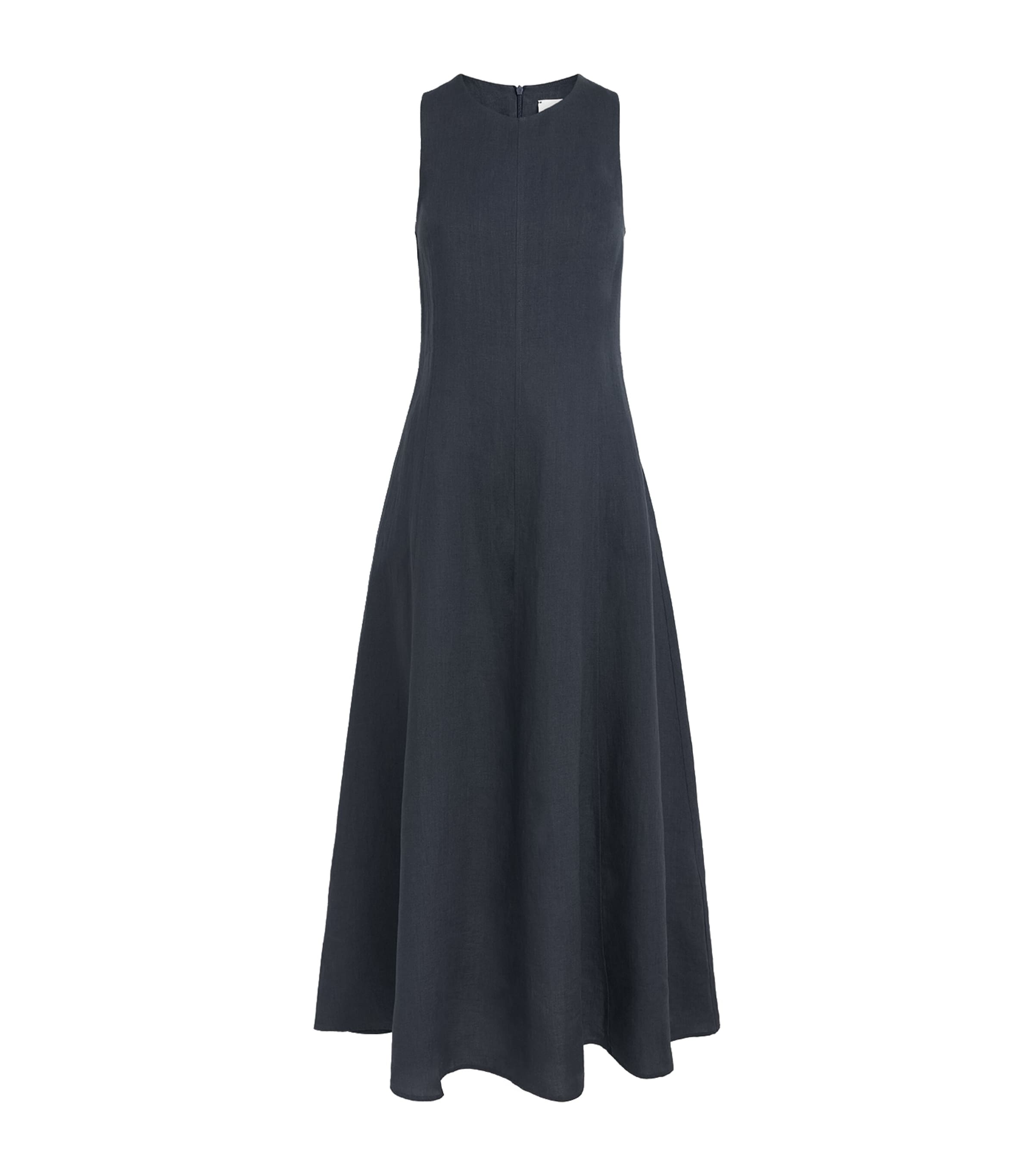 Eleventy Womens Linen Maxi Dress Blu Nuovo Image 1