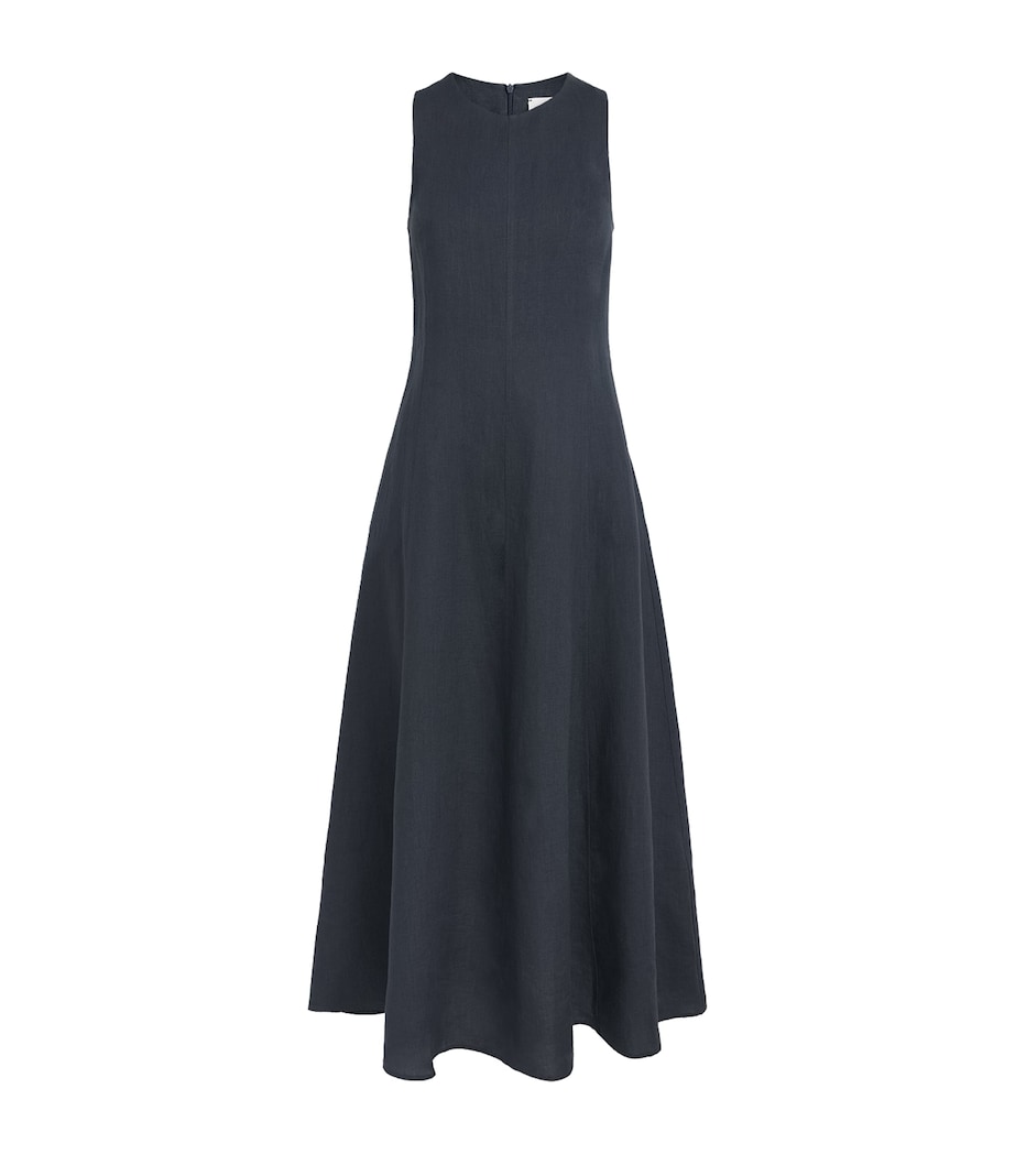 Eleventy Womens Linen Maxi Dress Blu Nuovo Image 1