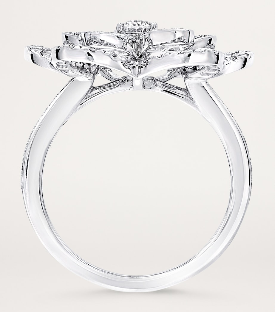 White Gold and Diamond Wild Flower Ring WHITE GOLD Image 3