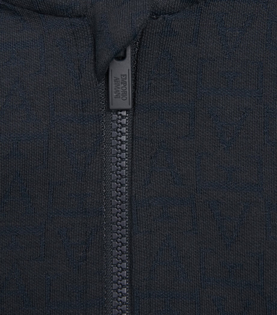 Emporio Armani Kids Logo Jacquard Tracksuit (6-36 Months) Iconico Blu Ea Image 4