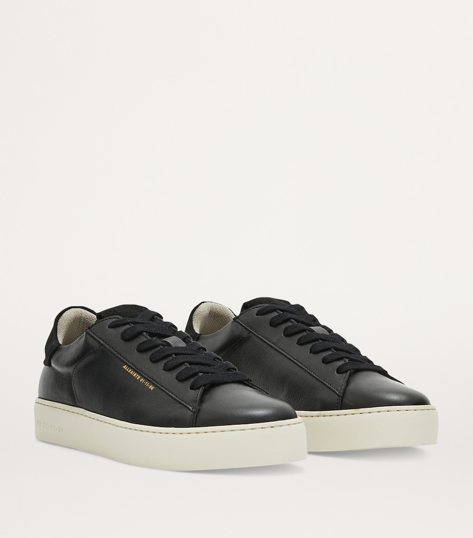 AllSaints Leather Shana Sneakers Black Image 4
