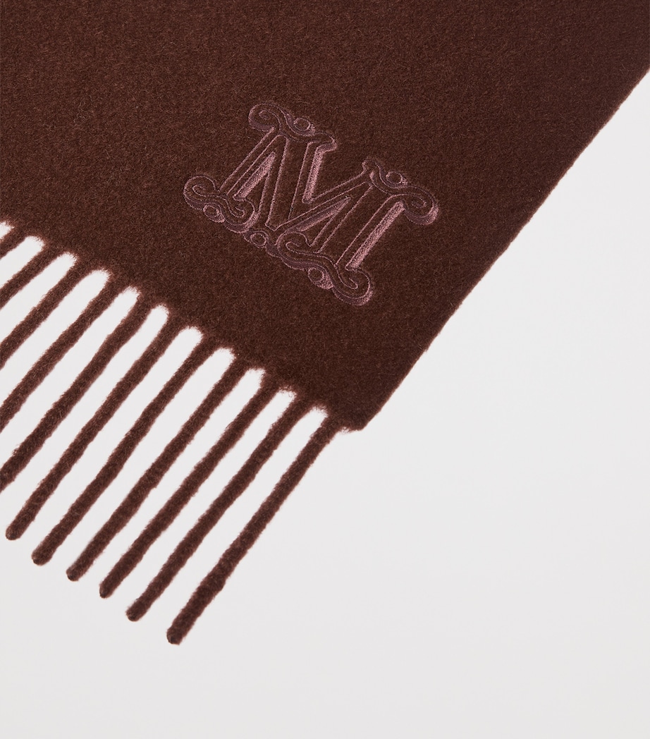 Max Mara Cashmere Monogram Scarf Rust Image 2