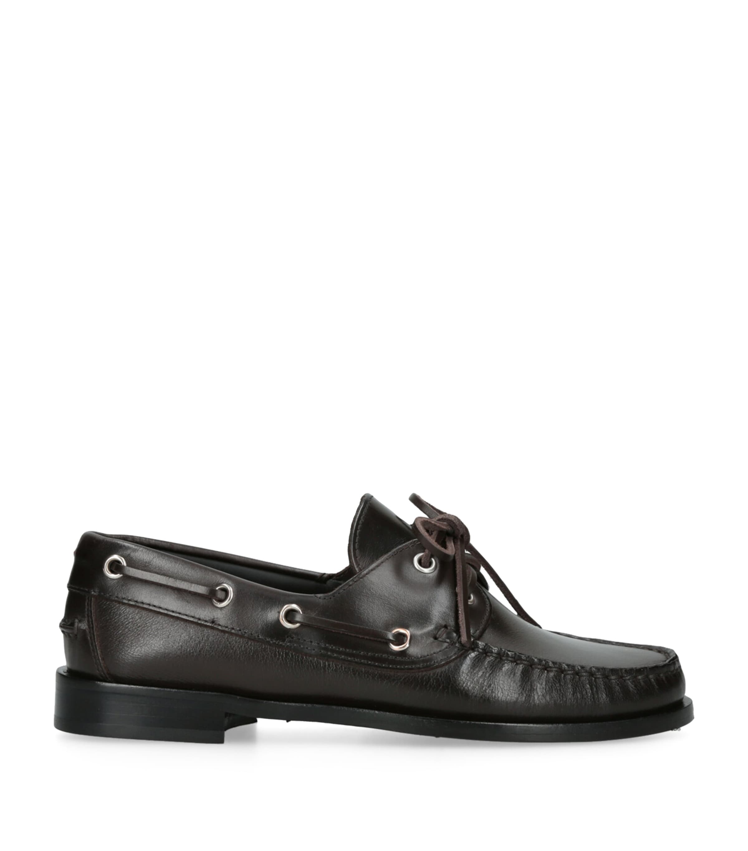 aeyde Leather Harris Flats Dark Brown Image 1