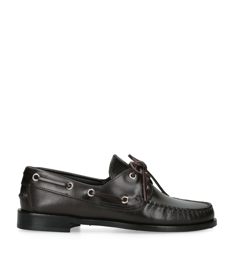 aeyde Leather Harris Flats Dark Brown Image 1