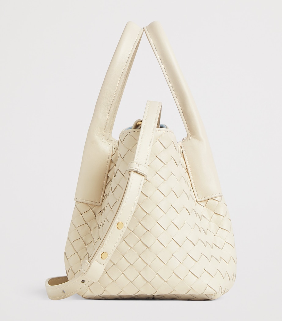 Small Leather Intrecciato Pinacoteca Tote Bag 9127 Image 4