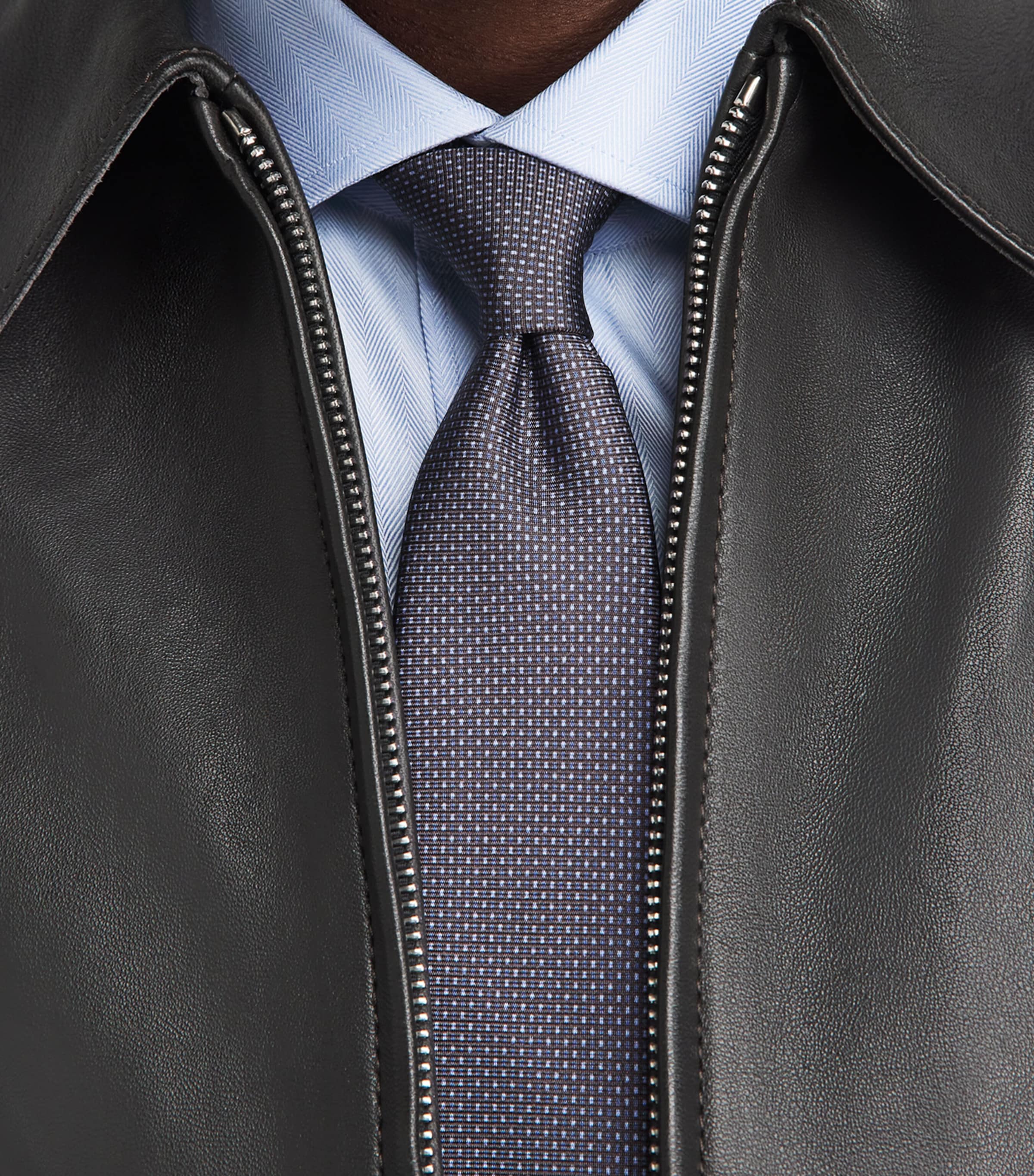 Corneliani Silk Patterned Tie Dark Brown Image 2