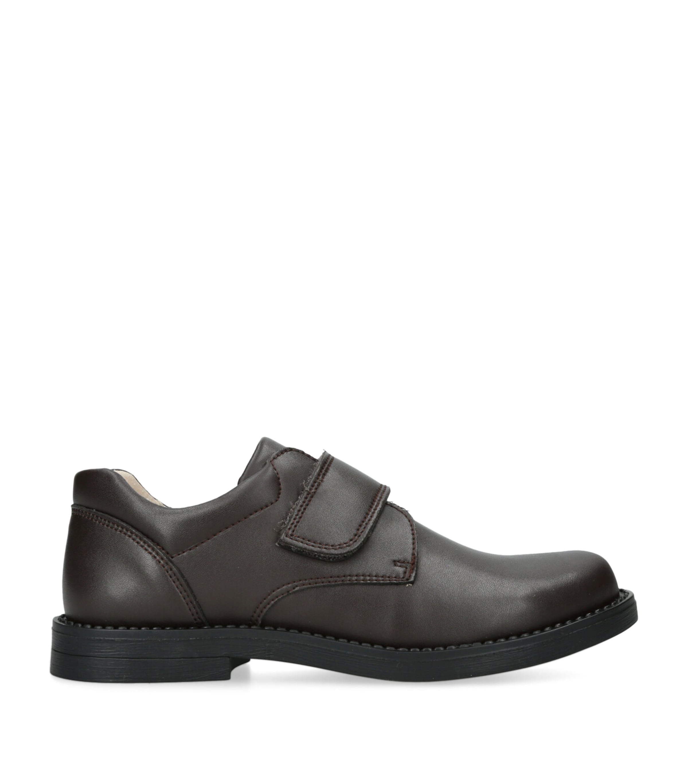 Leather George School Shoes DARK BROWN Image 1