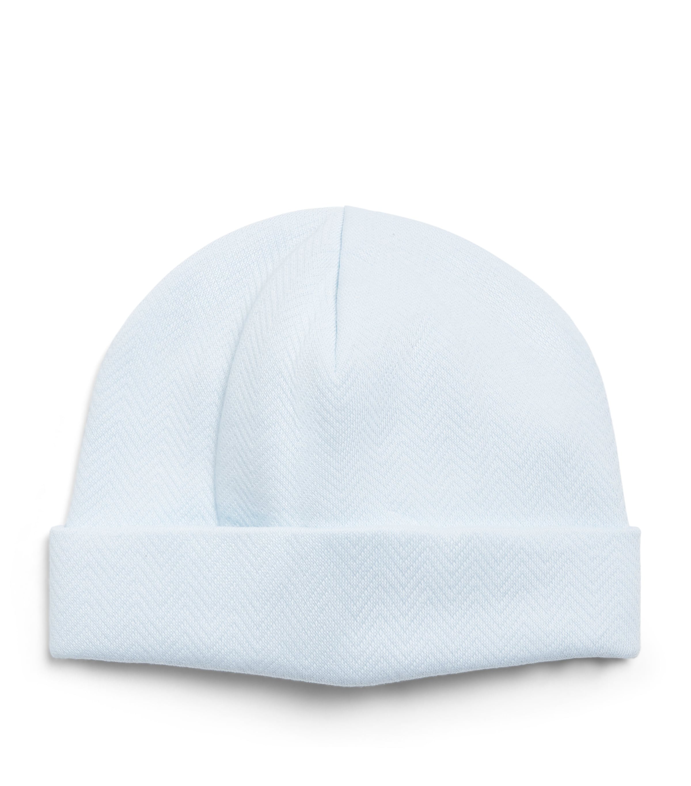 Kissy Kissy Pima Cotton Jacquard Hat Light Blue Image 1