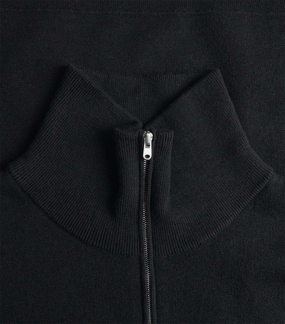 Sandro Paris Mens Wool Half-Zip Sweater Black Image 6