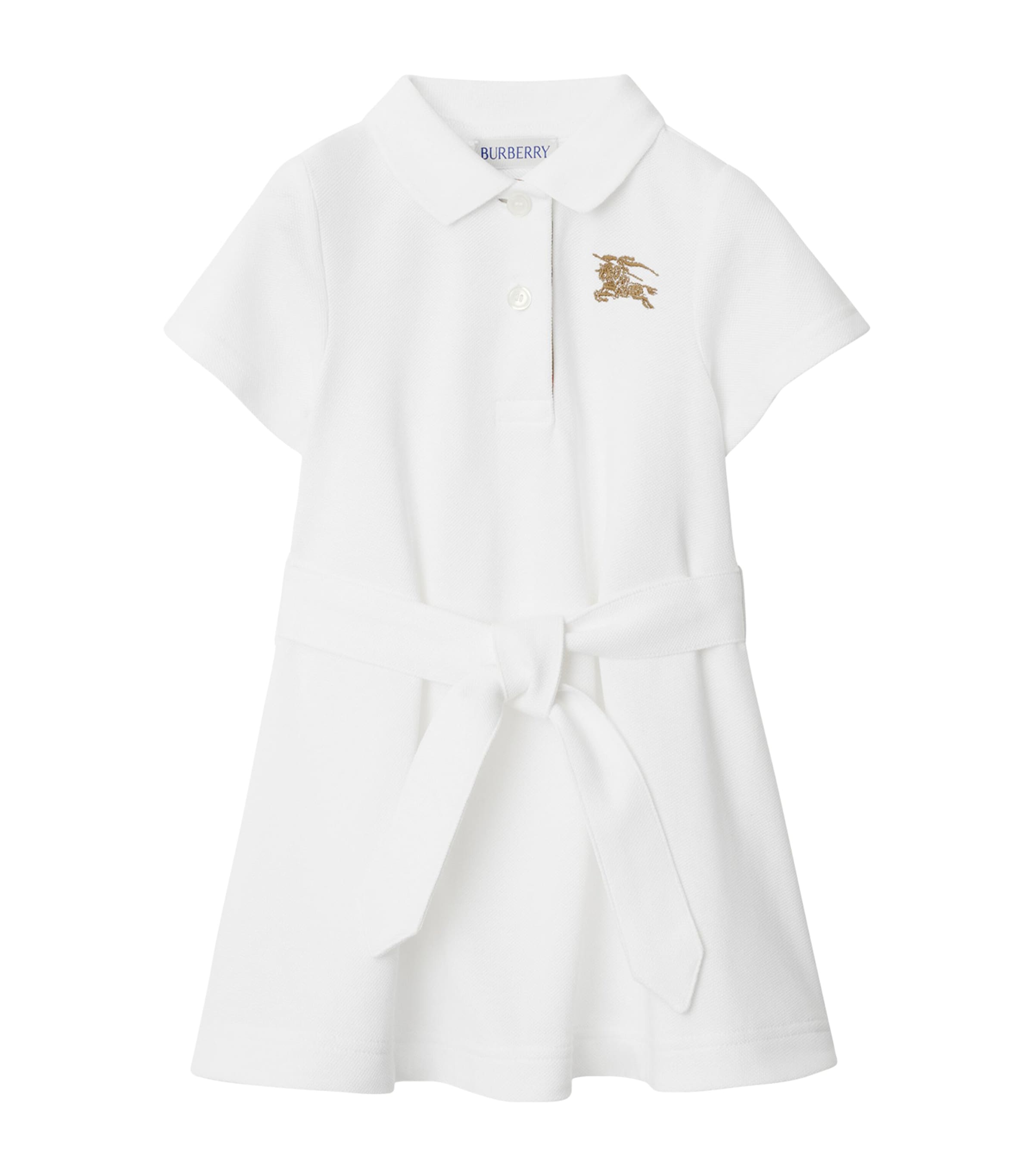Cotton Polo Shirt Dress (6-24 Months) WHITE Image 1
