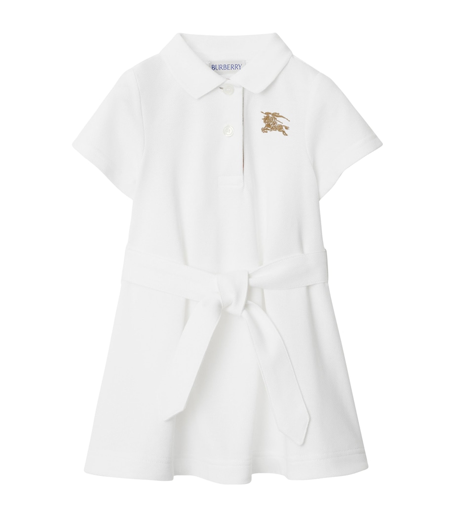 Cotton Polo Shirt Dress (6-24 Months) WHITE Image 1