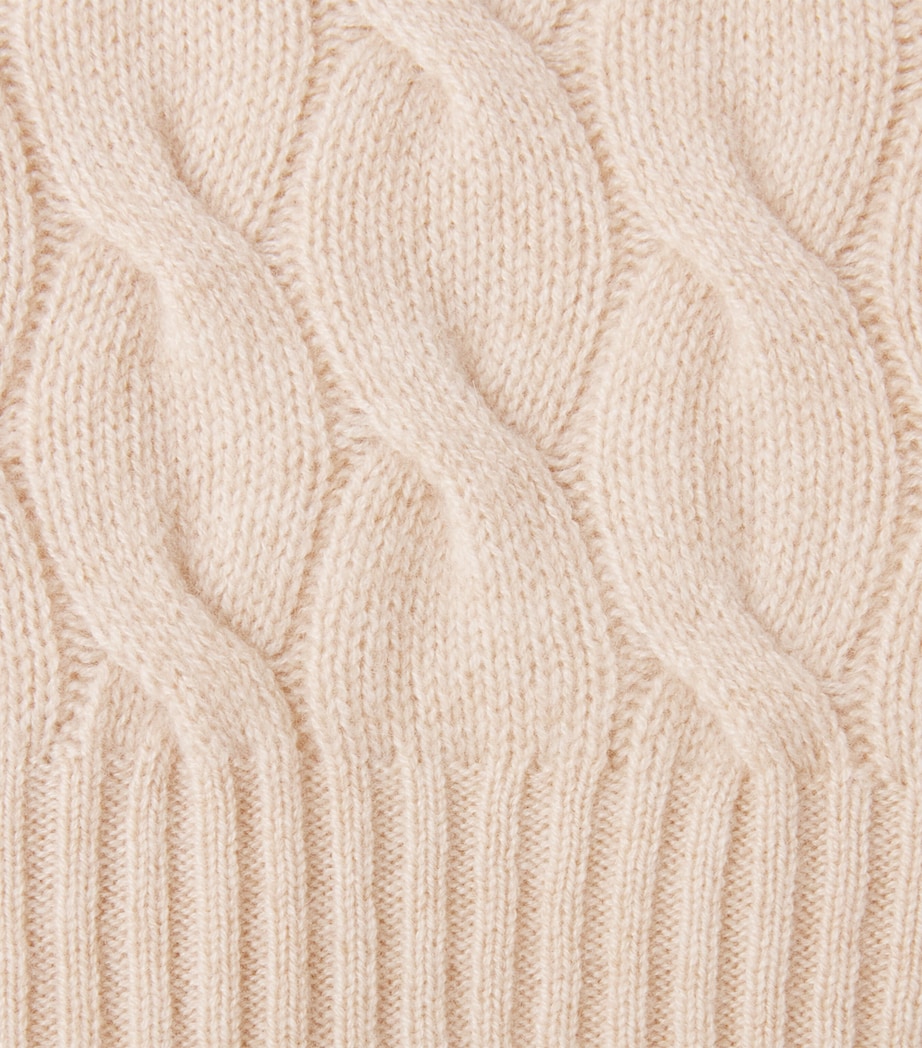 Johnstons Of Elgin Womens Cashmere Cable-Knit Sweater Natural Image 6