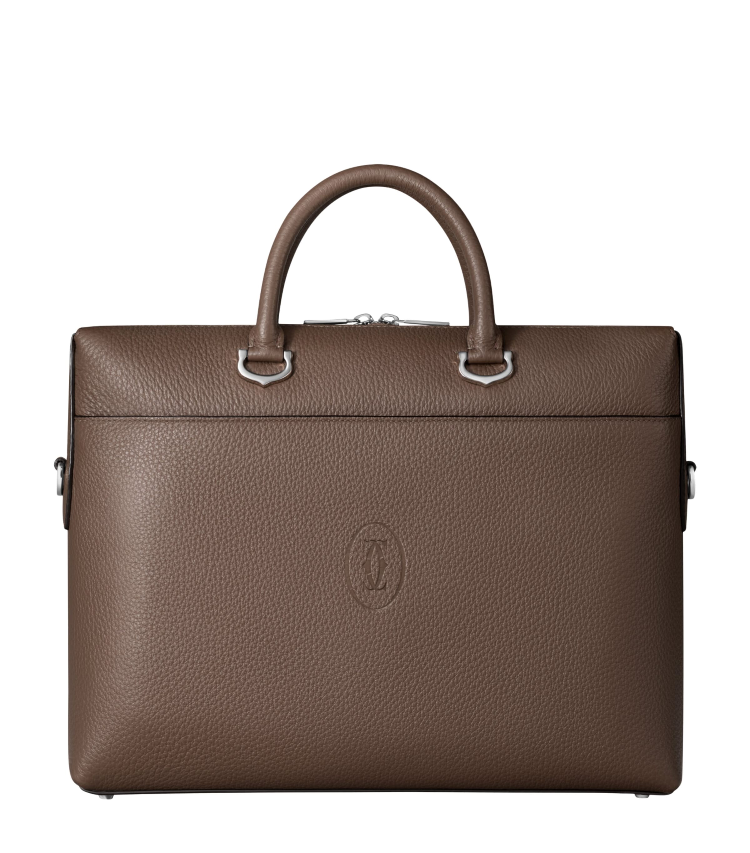 Calfskin Must de Cartier Briefcase PEPPER GREY Image 1