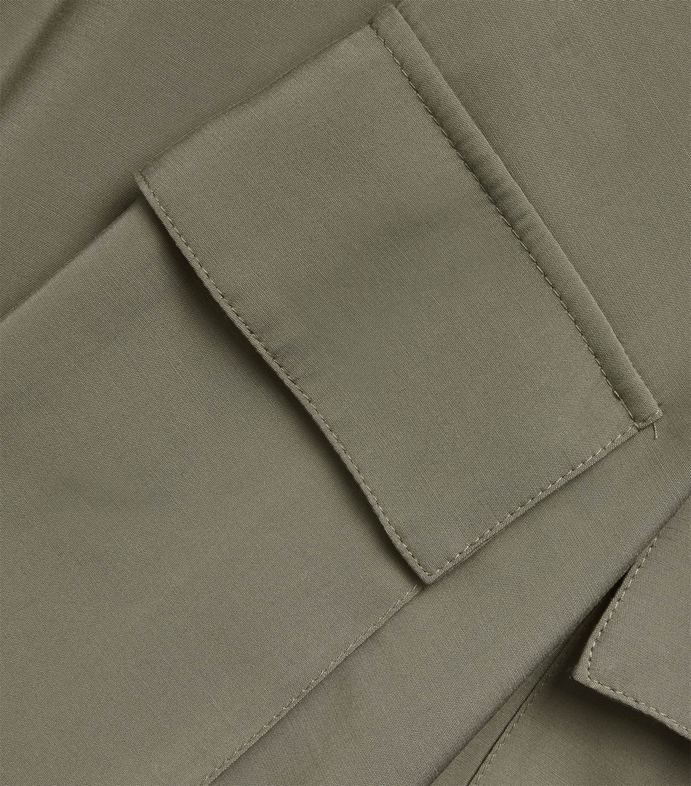 Pleated Wide-Leg Cargo Trousers KAKI Image 5