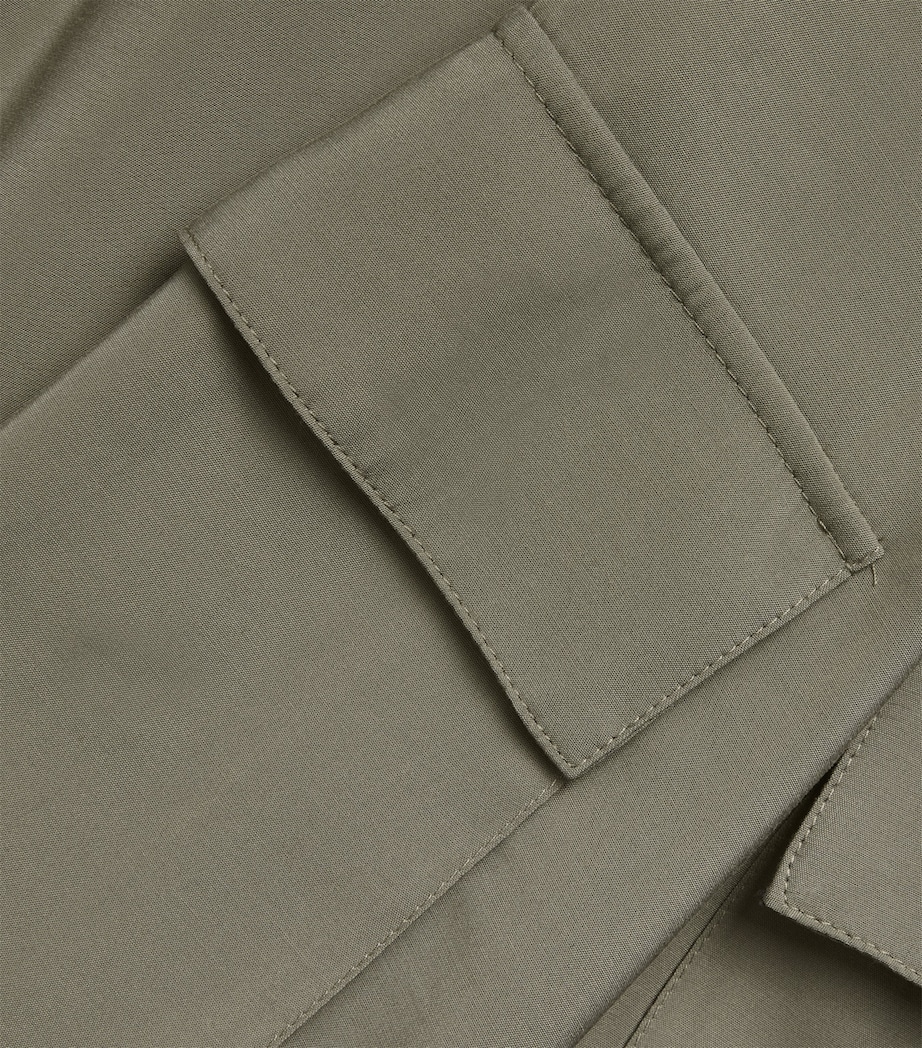 Pleated Wide-Leg Cargo Trousers KAKI Image 5