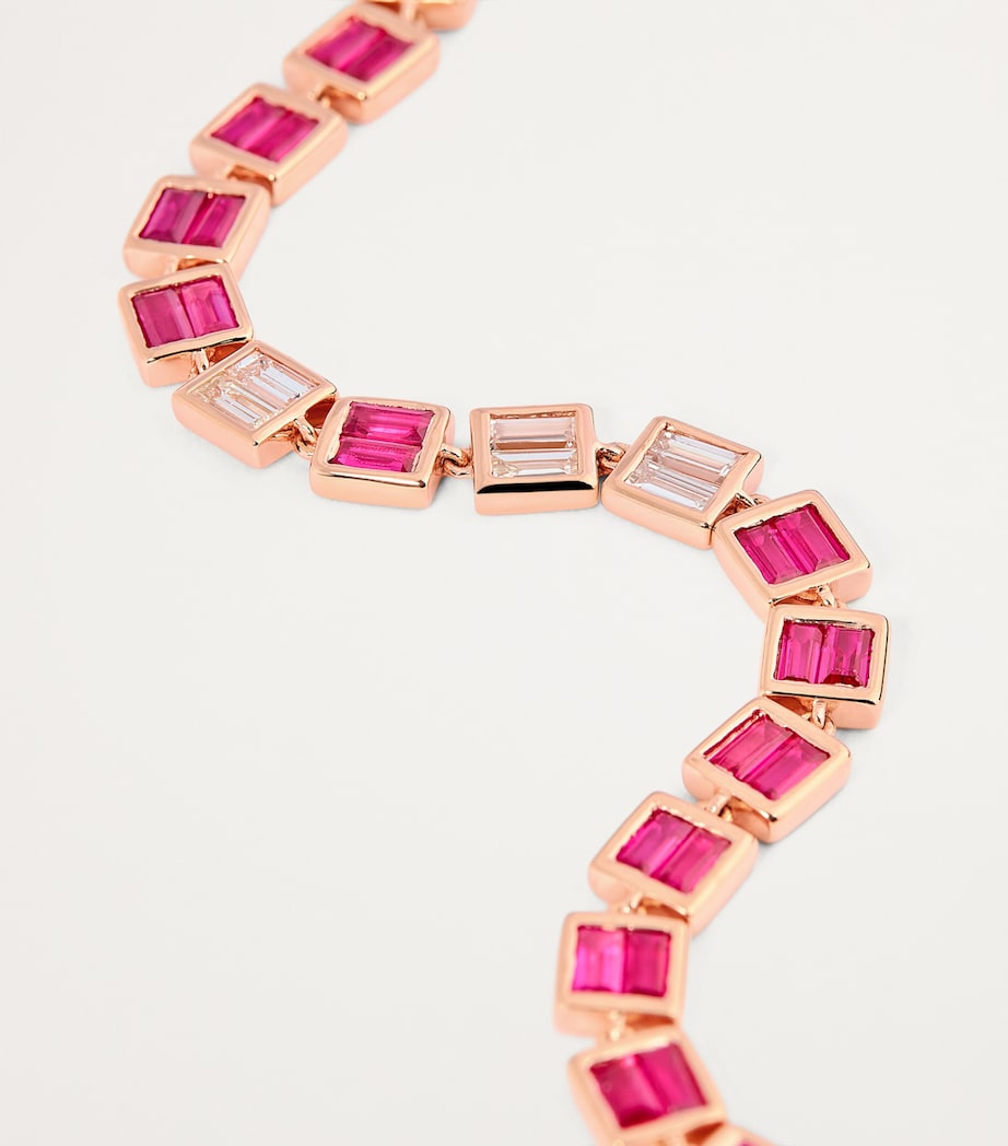 Rose Gold, Diamond and Ruby Deco Choker ROSE GOLD Image 5