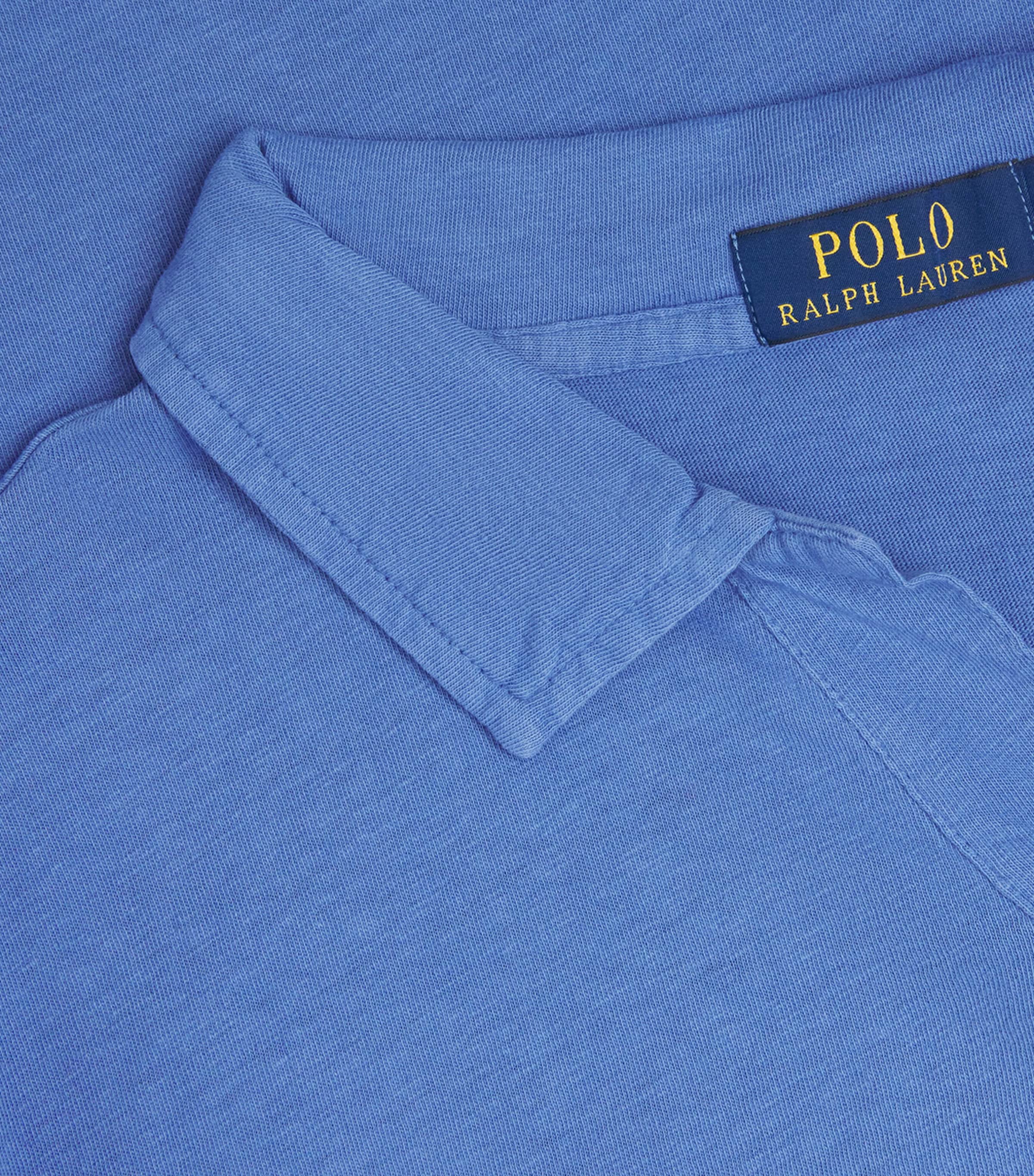 Polo Ralph Lauren Mens Cotton-Linen Open-Collar Polo Shirt Modern Royal Image 6