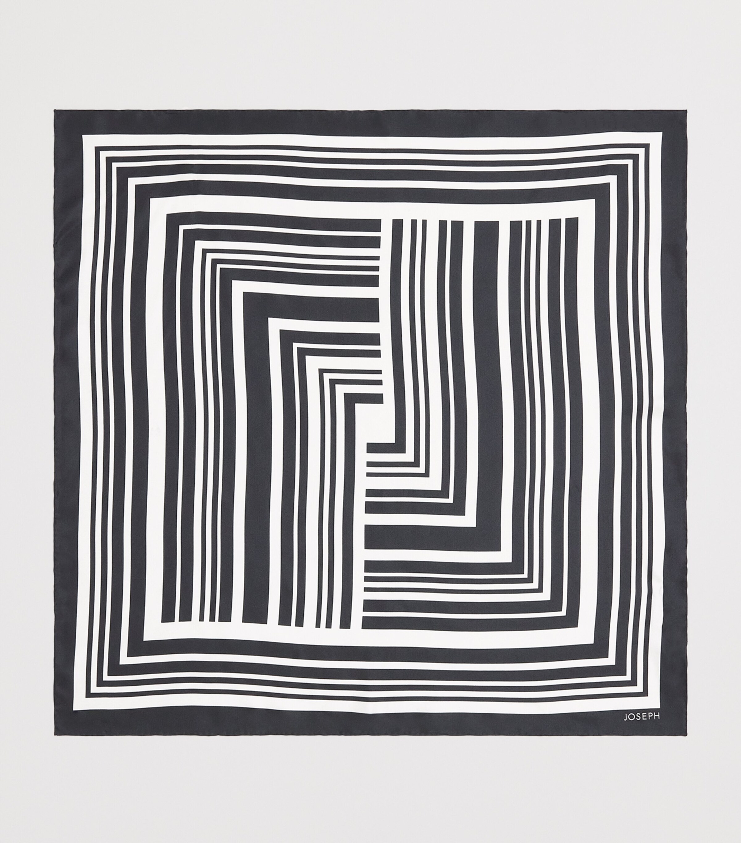 Joseph Silk Kenza Scarf Black/white Image 3