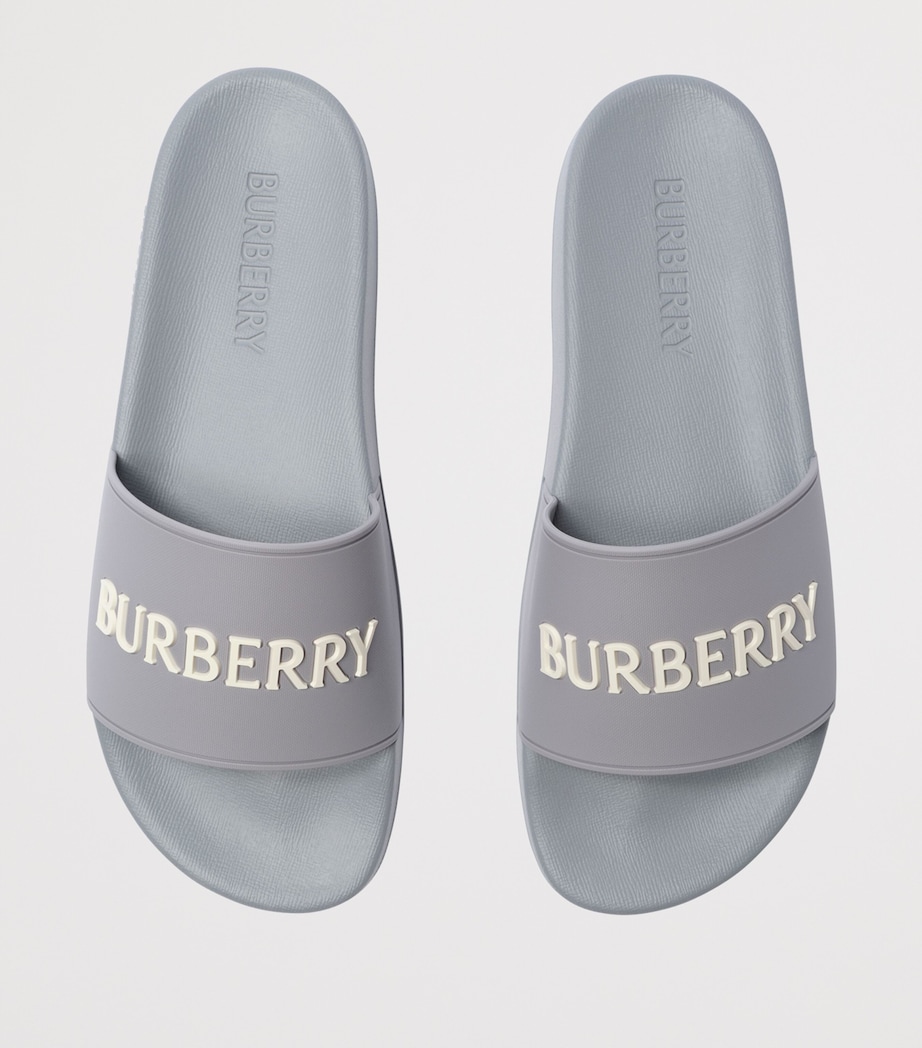 Burberry Logo Slides Marble Greydove Bei Image 4