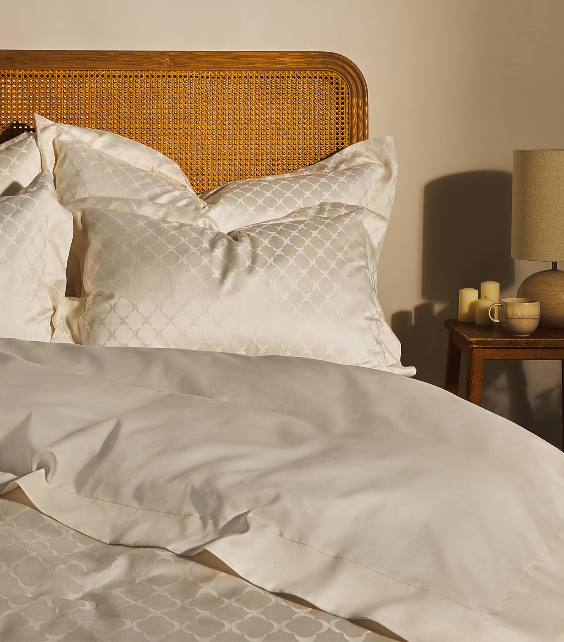Celso De Lemos Egyptian Cotton Lua King Duvet Cover (230cm x 220cm) Naturel Image 2