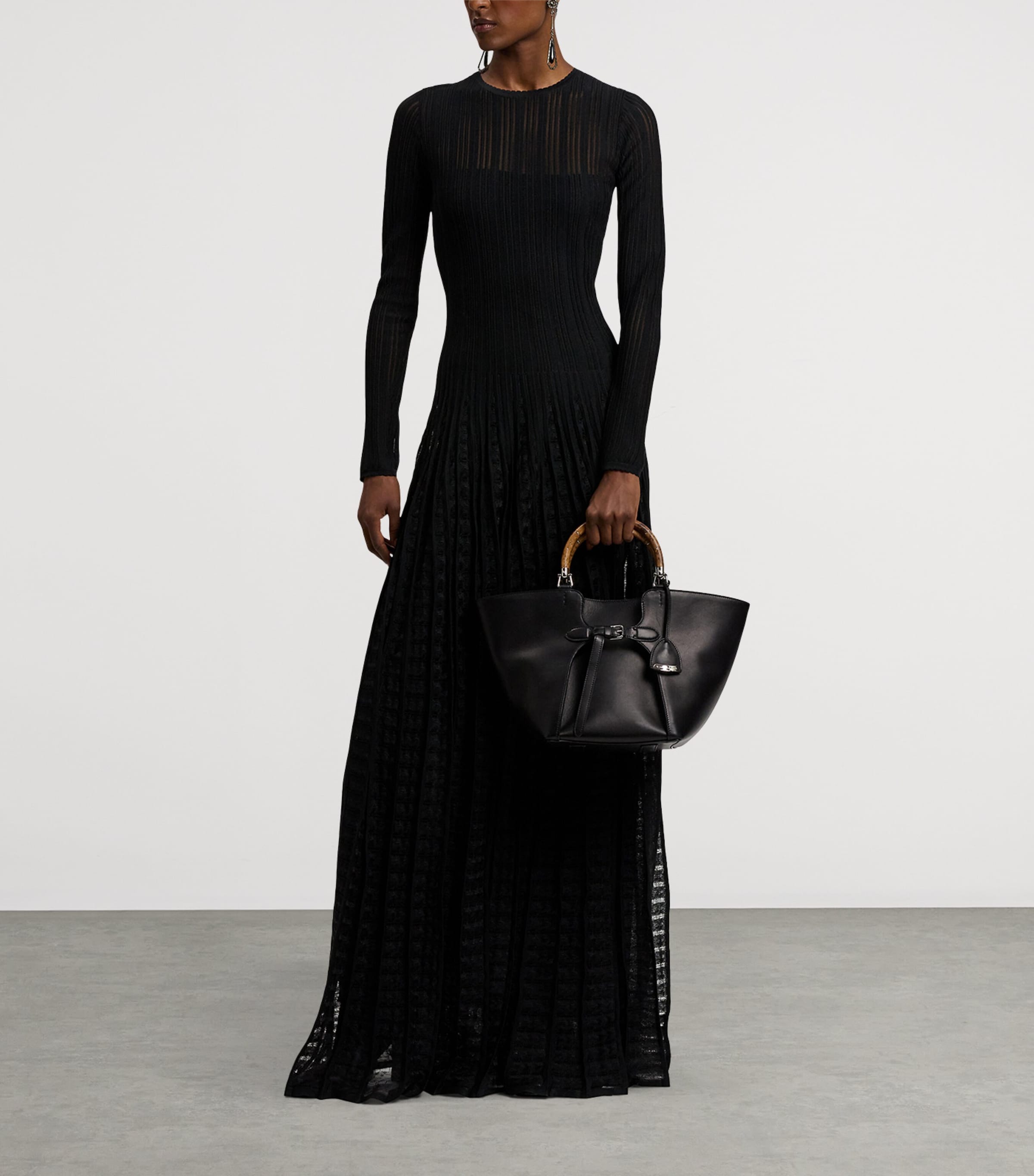 Ralph Lauren Collection Leather Ralph Tote Bag Black Image 10