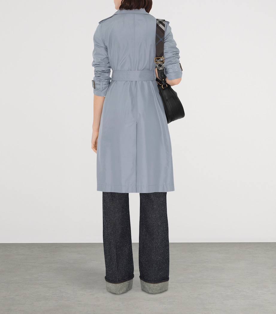 Silk Poplin Long Trench Coat GALE Image 3
