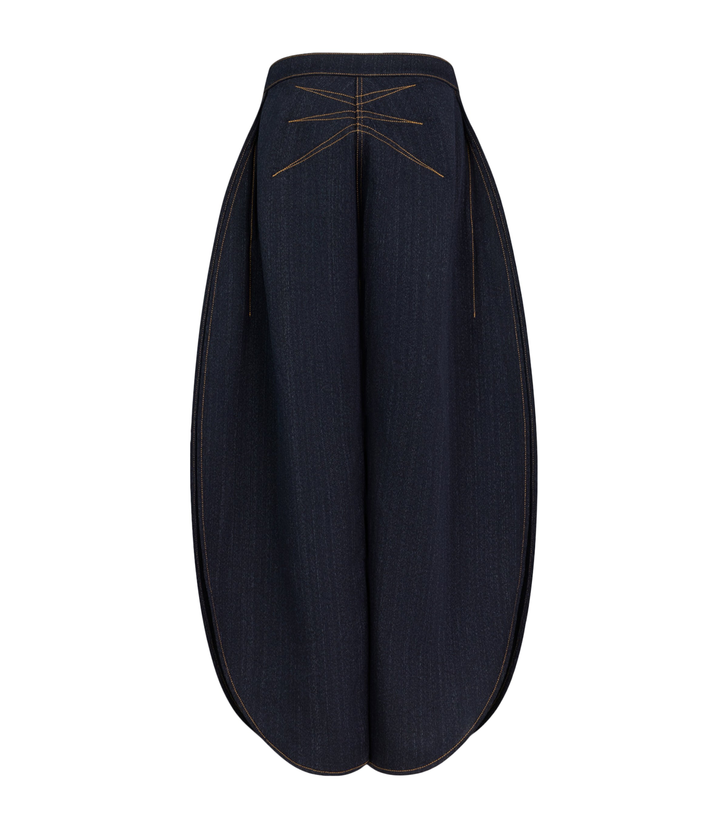 Alaïa Womens Wool Side-Split Petal Jeans Nuit Image 1