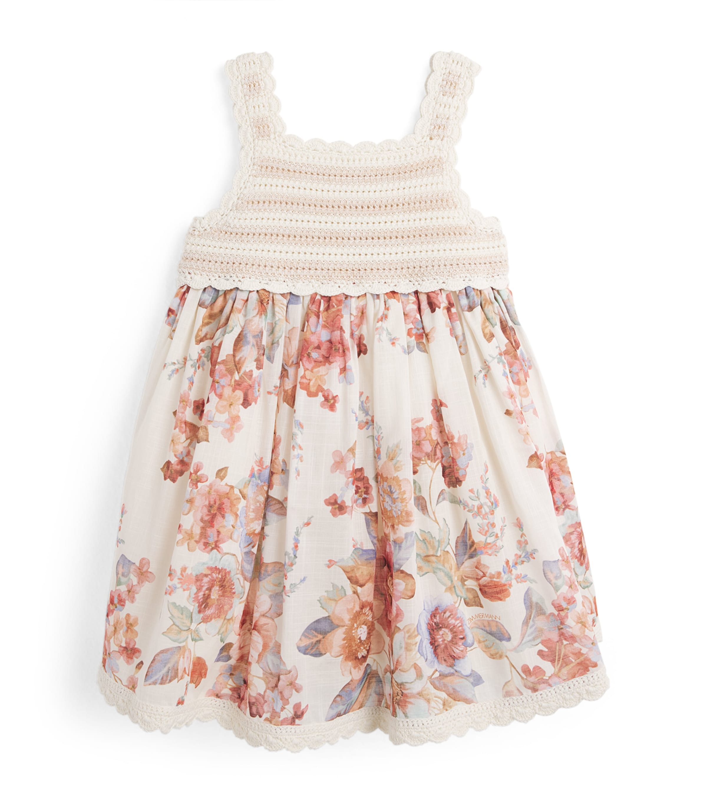 Cotton Embroidered Mirella Dress (1-12 Years) MIRELLA CREAM Image 1