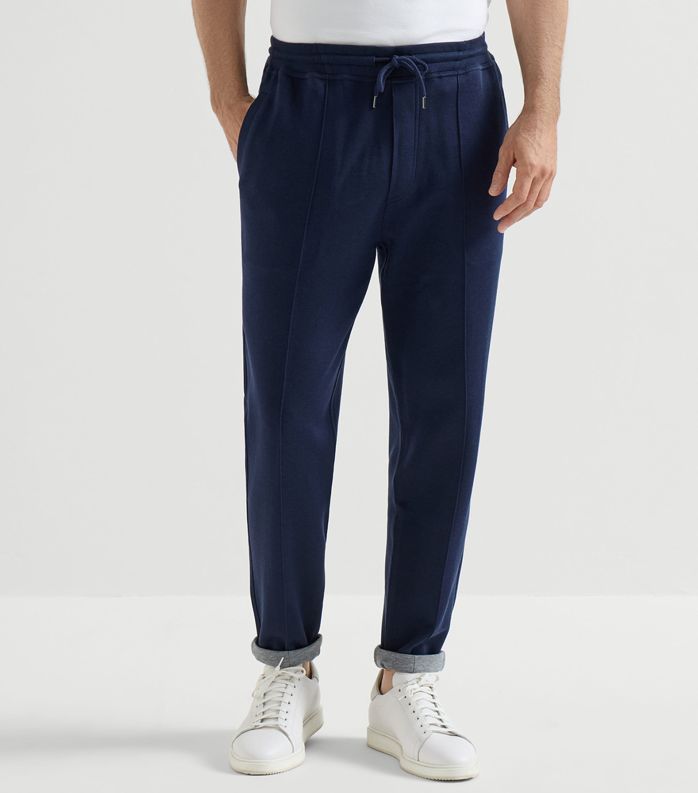 Brunello Cucinelli Mens Cotton-Blend French Terry Sweatpants Image 3