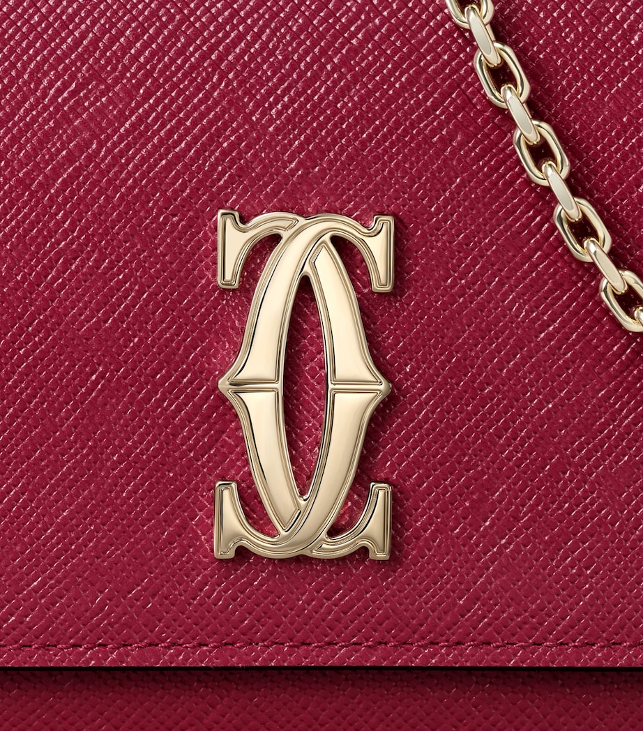 Cartier Leather C de Cartier Chain Wallet Red Image 5
