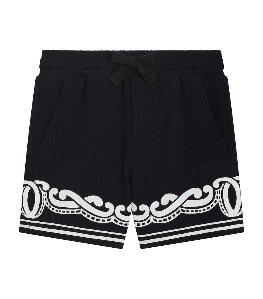 Dolce&Gabbana Kids Bandana Print Sweatshorts (3-30 Months) Very Dark Image 1
