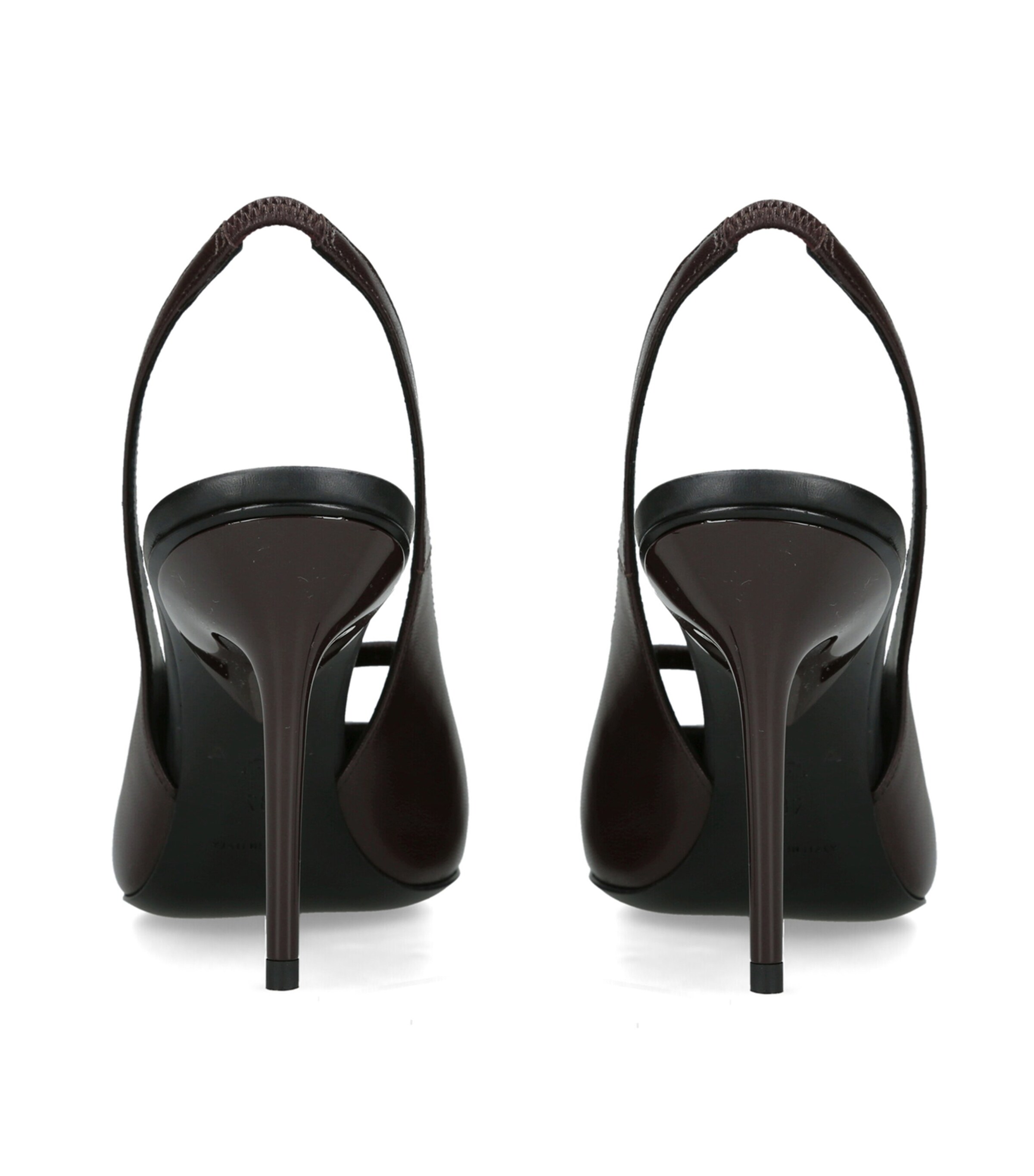Alaïa Leather Drop Slingback Pumps 90 Dark Brown Image 4