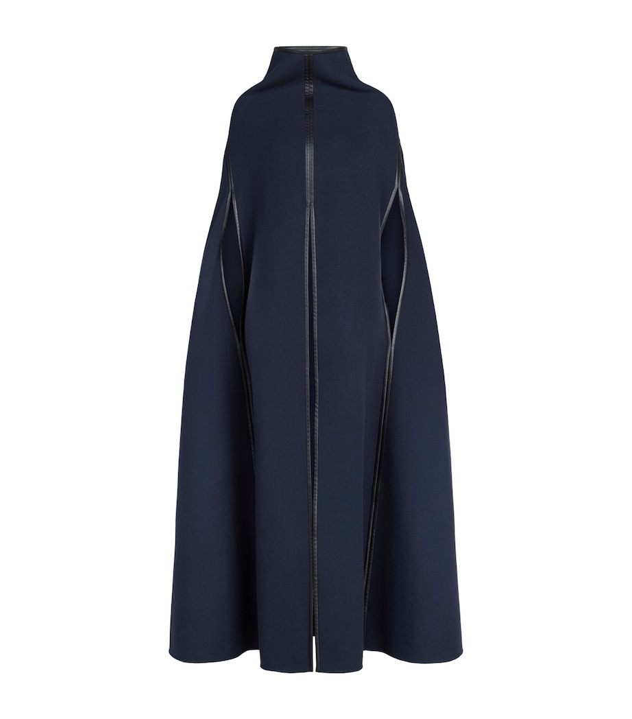 Alaïa Womens Wool Cape Marine Image 1