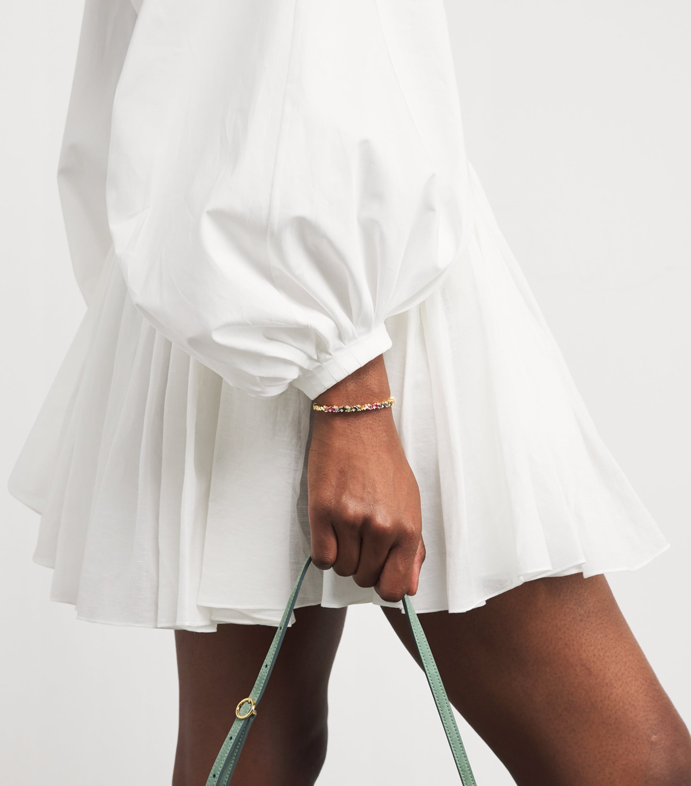 Small Yellow Gold, Rainbow Sapphire and Diamond Frenzy Bangle 18K YG/RS Image 2