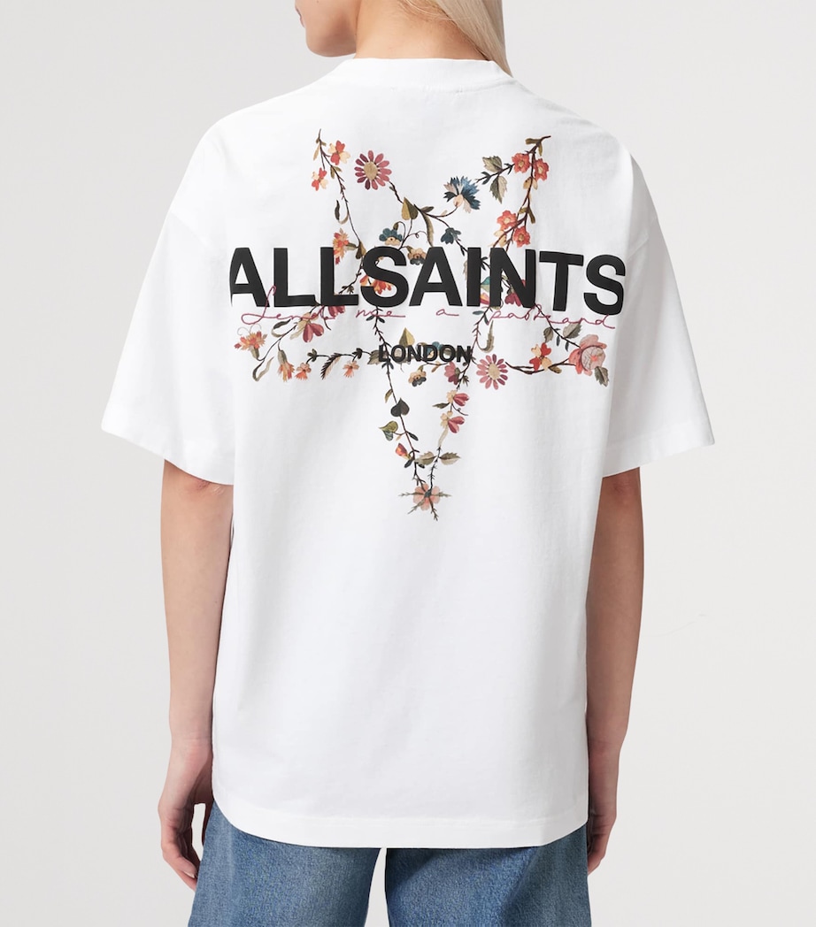 AllSaints Womens Cotton Pentacle Etta T-Shirt Optic White Image 4