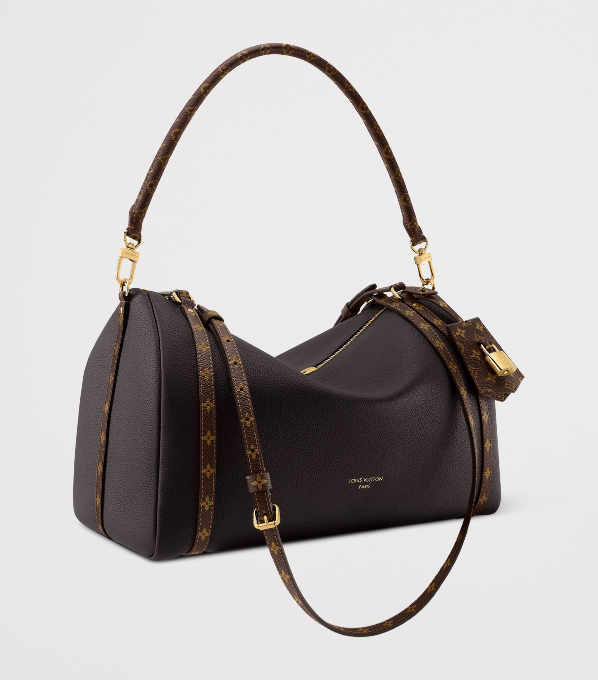 Calfskin Express MM Shoulder Bag BROWN Image 3