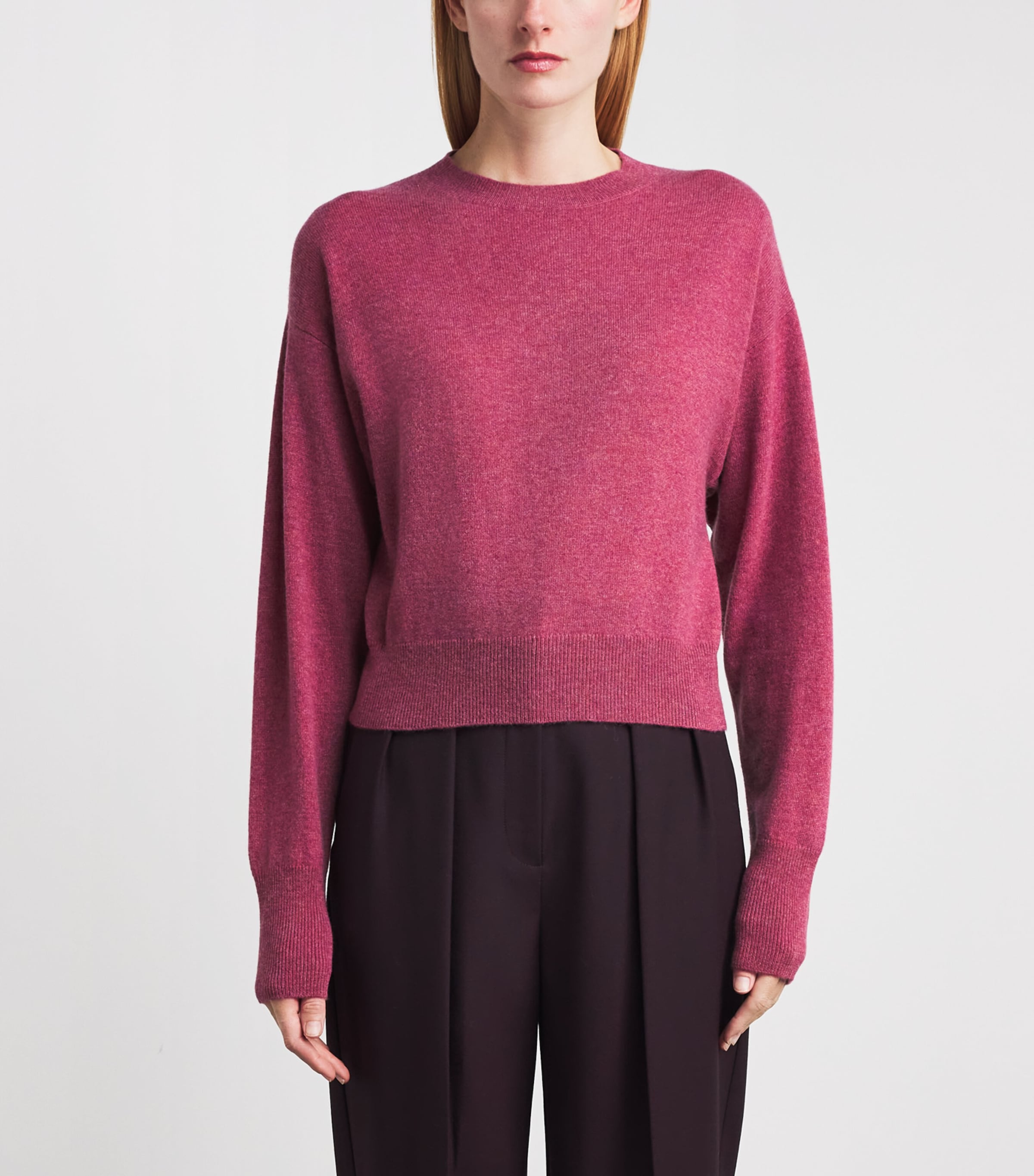 Le Kasha Womens Organic Cashmere Menorca Sweater Raspberry Image 4