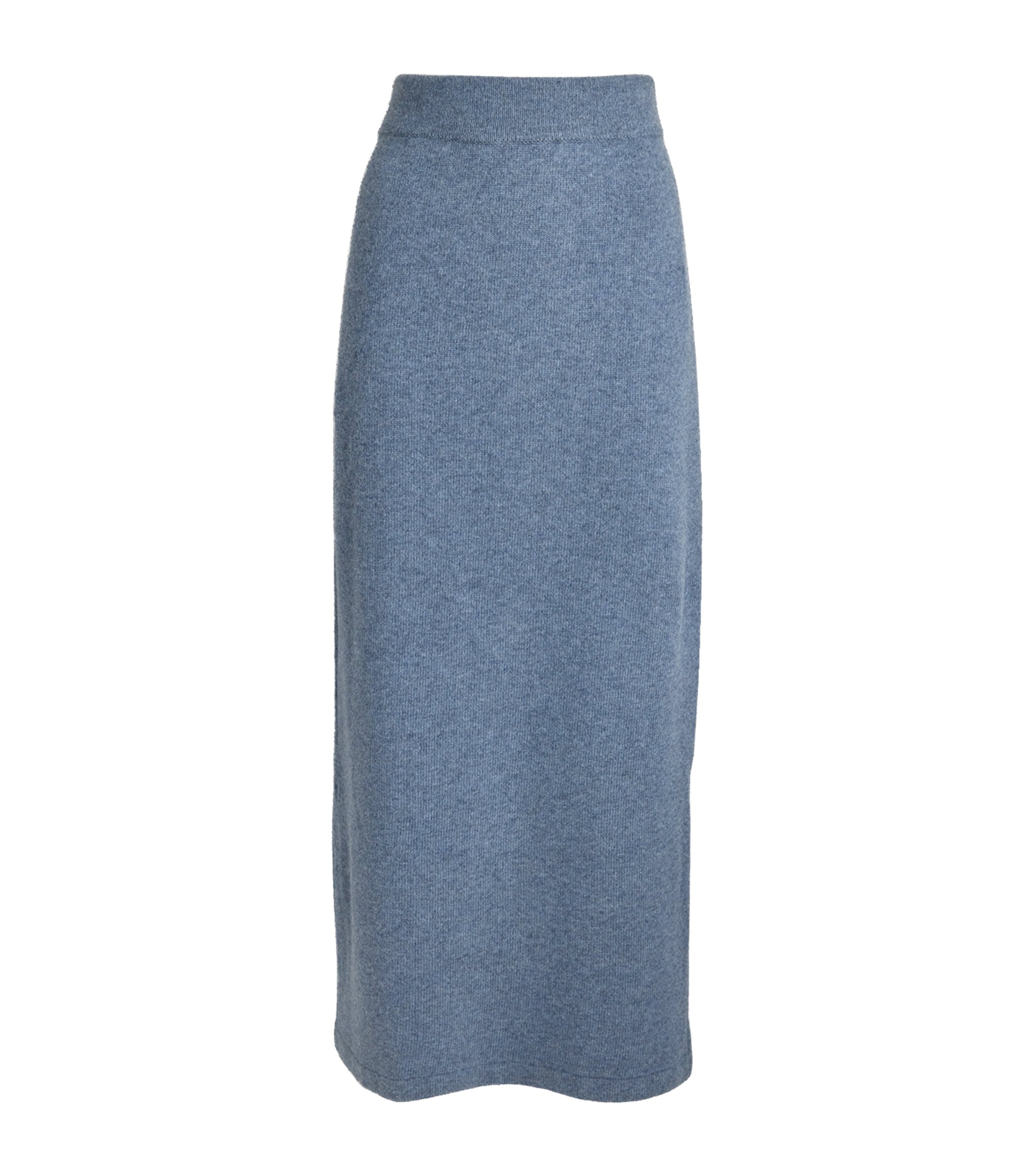 Shop Le 17 Septembre Wool-cashmere Maxi Skirt In Blue