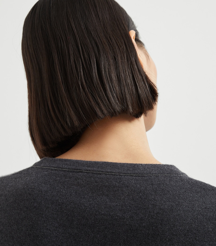 Cashmere Monili-Trim Sweater C2803 Image 6