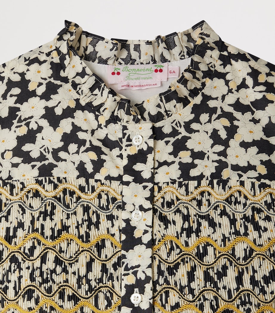 Organic Cotton Floral Dress (14 Years) FLEURS NOIR Image 3