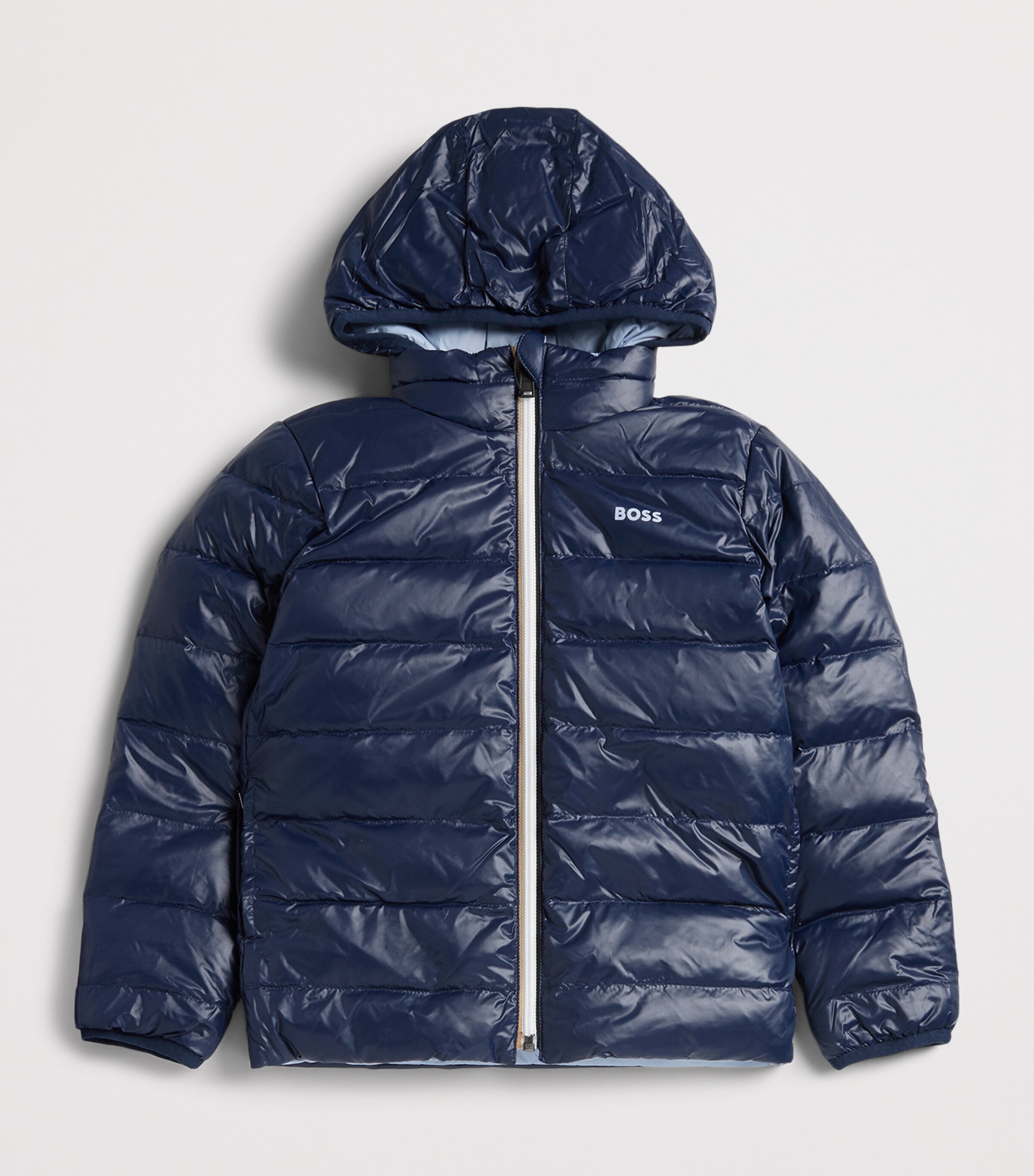 BOSS Kidswear Down-Filled Reversible Puffer Jacket (3-36 Months) Pale Blue Image 2