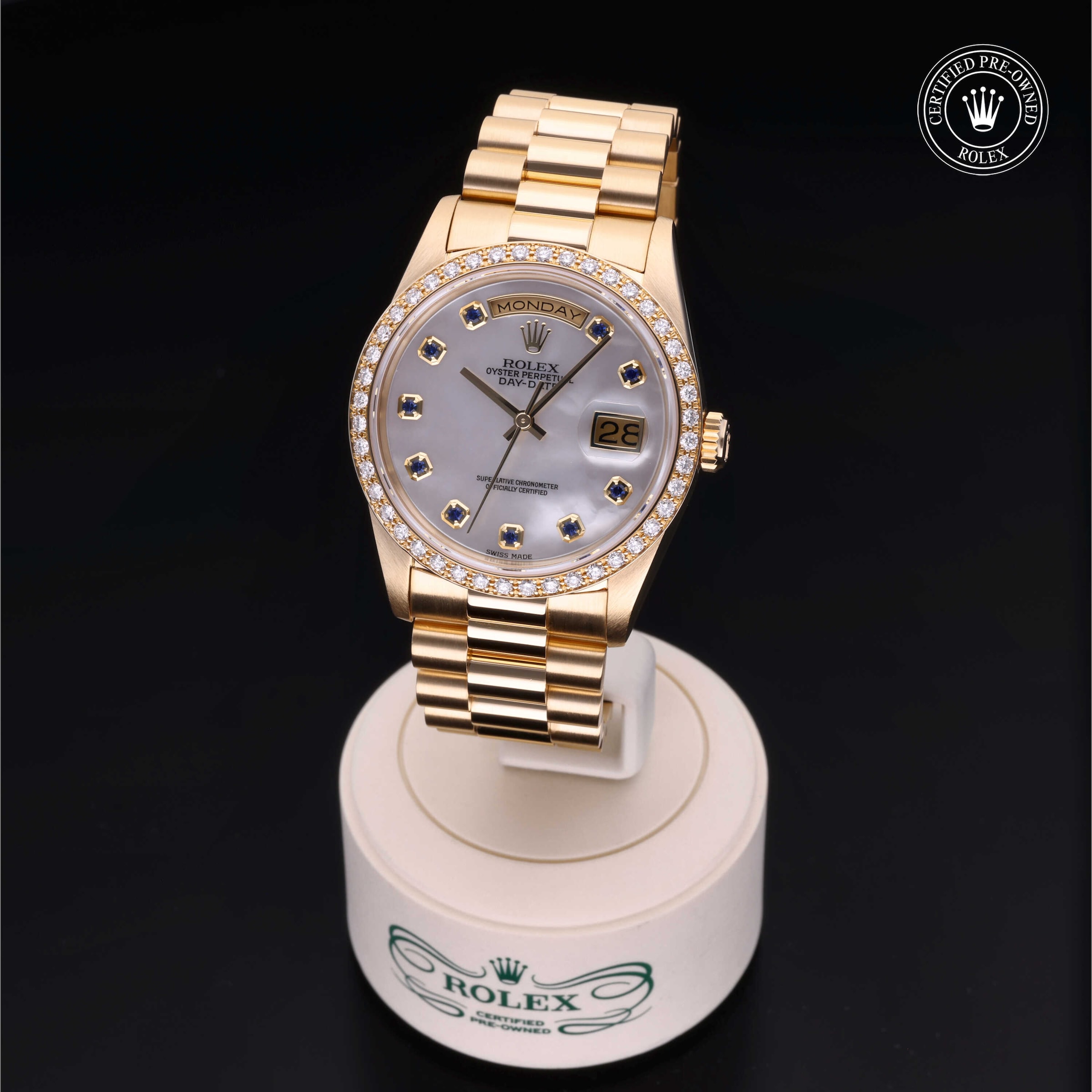 Model image: rolex-certified-pre-owned-Oyster Perpetual Day-Date-36mm-18ct Yellow Gold-1980s-18348 thumbnail 2