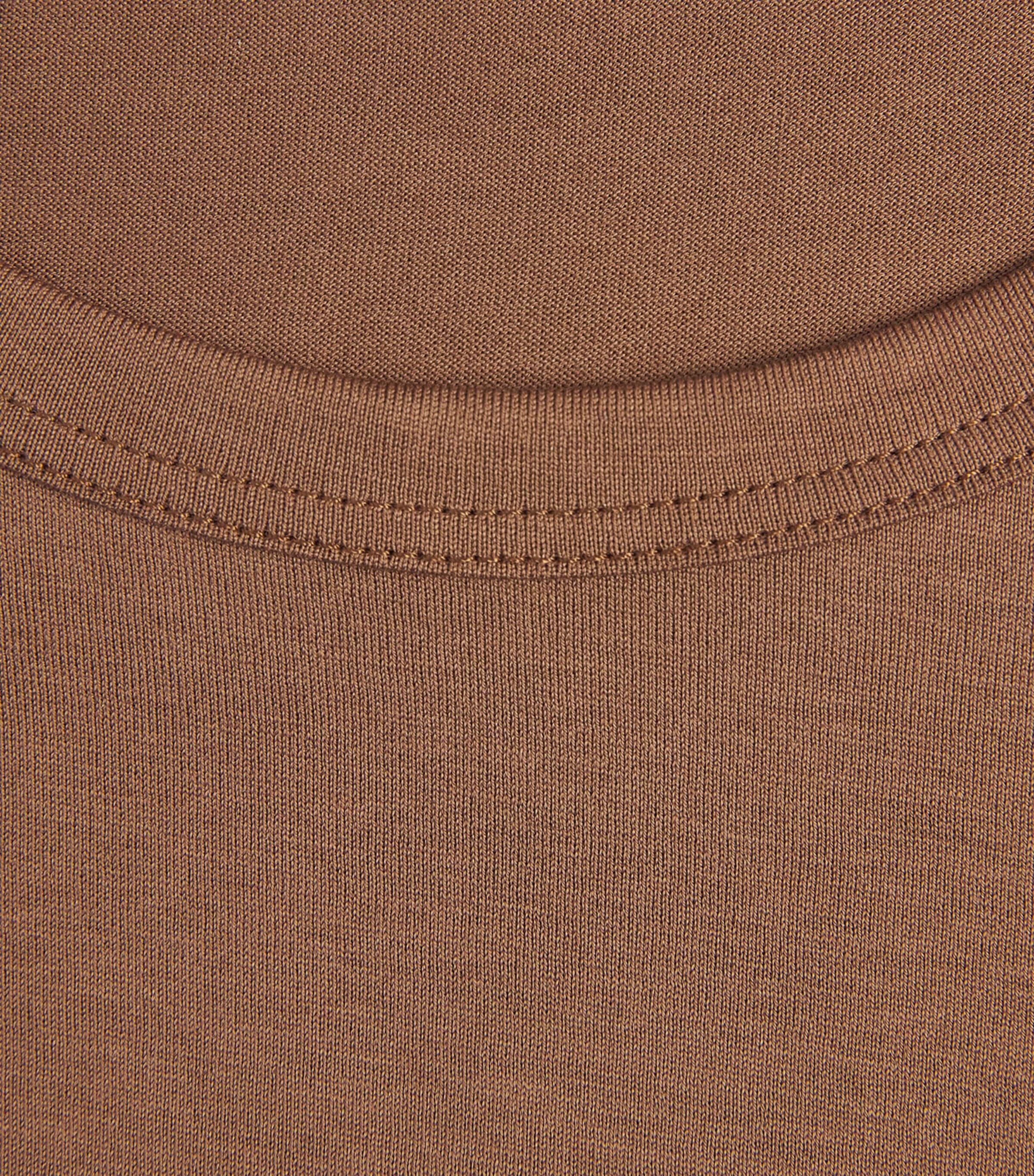 Sunspel Mens Supima Cotton Classic T-Shirt Brgu Bronze Image 6